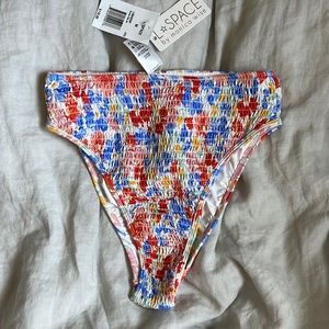 L space floral swim bottom high rise
